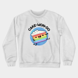 Cake-won-do Cute Taekwondo Cake Pun Crewneck Sweatshirt